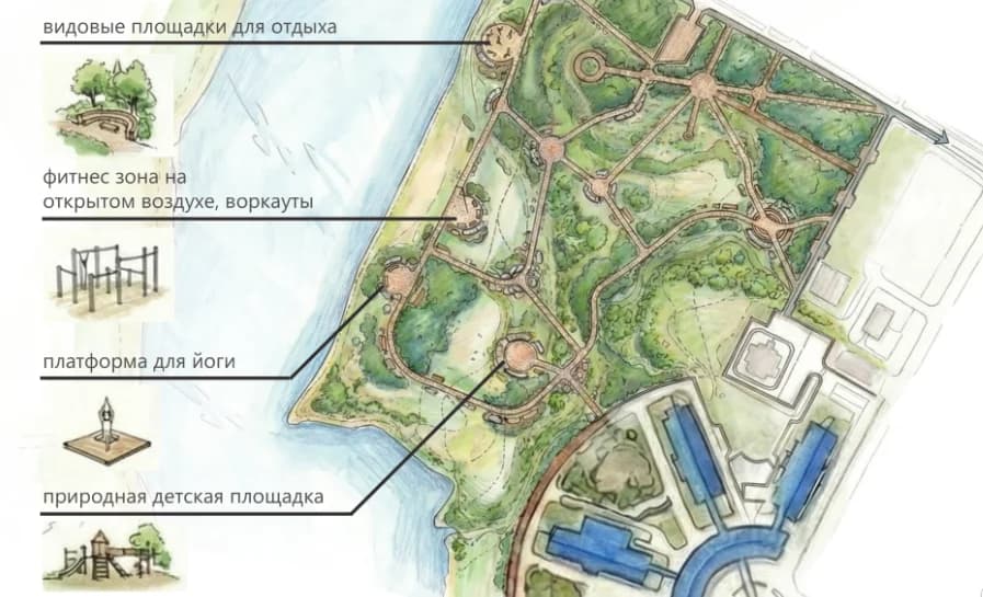 Проект устройства зоны отдыха у скульптуры «Северный олень»